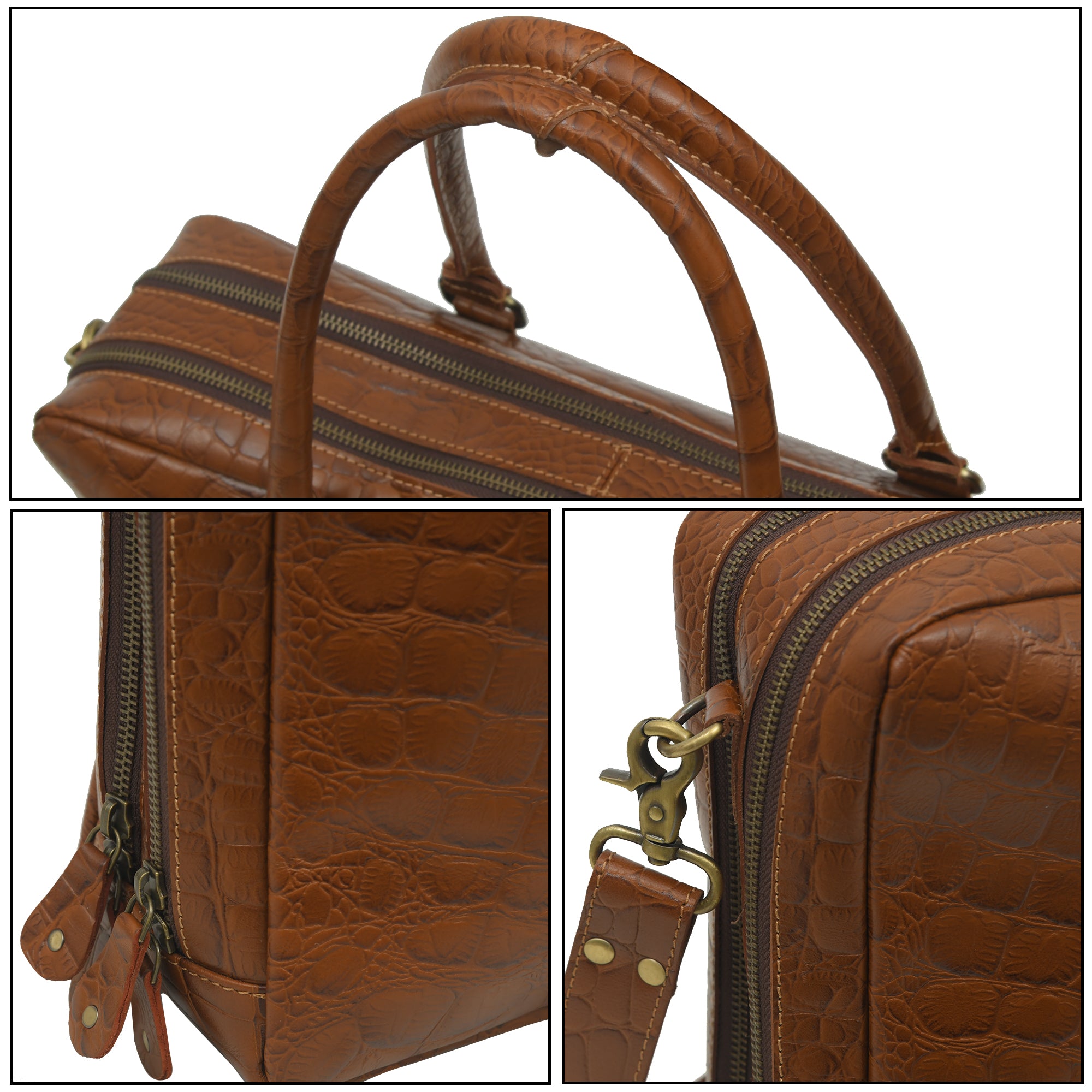 Easton Premium Buffalo Leather Laptop Office Briefcase thumbnail 10