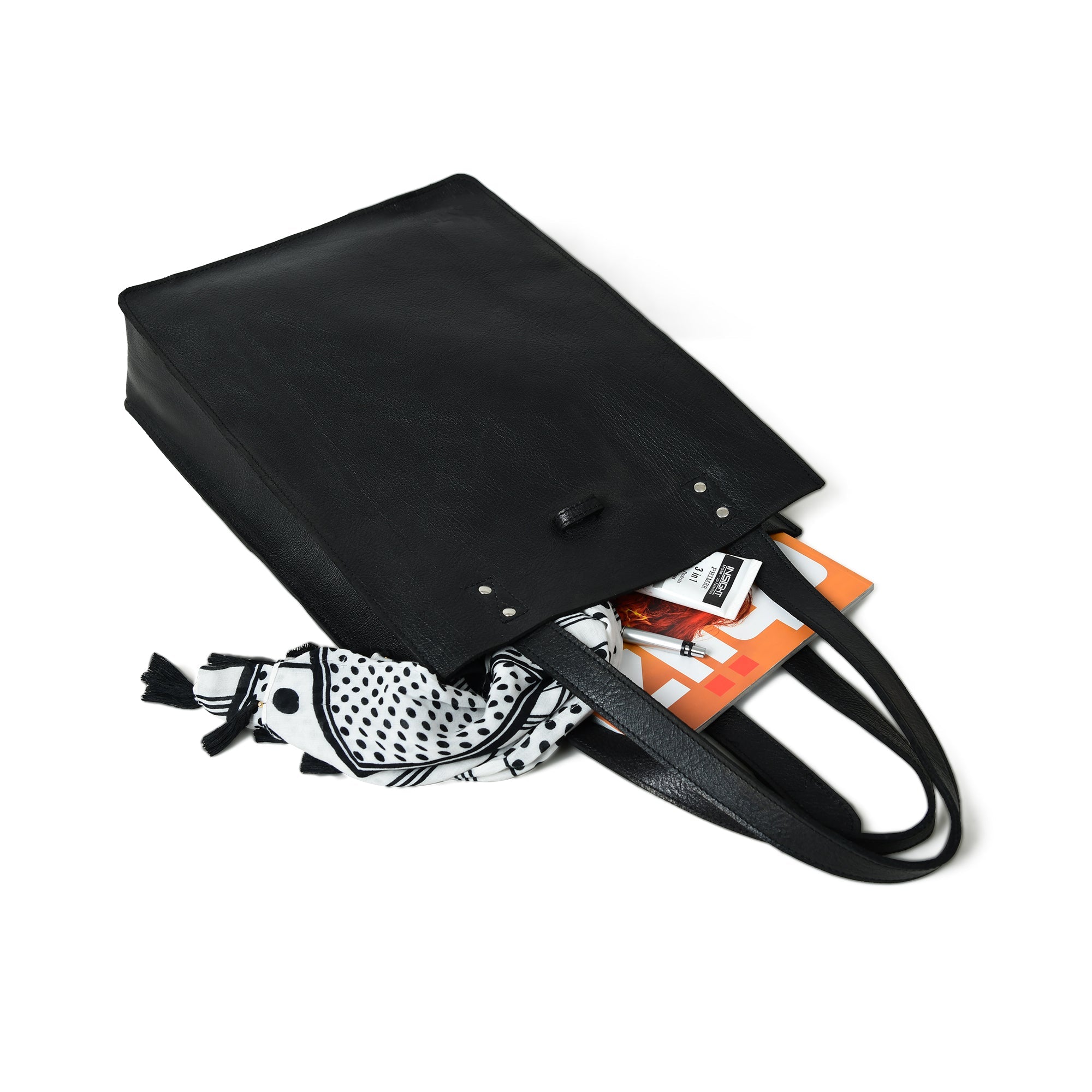 Ebony Elegance Leather Tote thumbnail 8