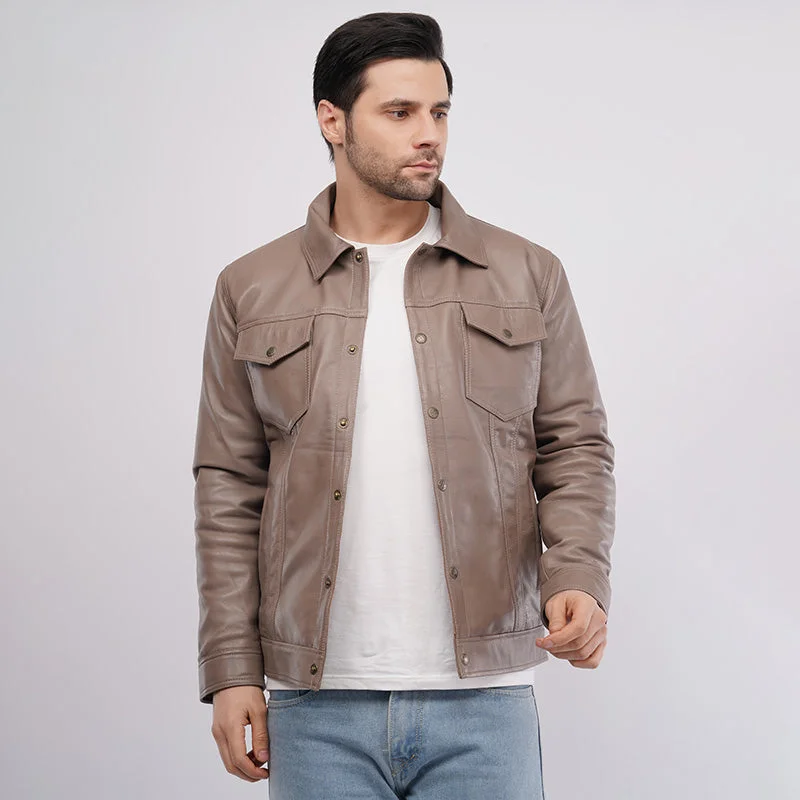 ELVAR Leather Trucker Jacket