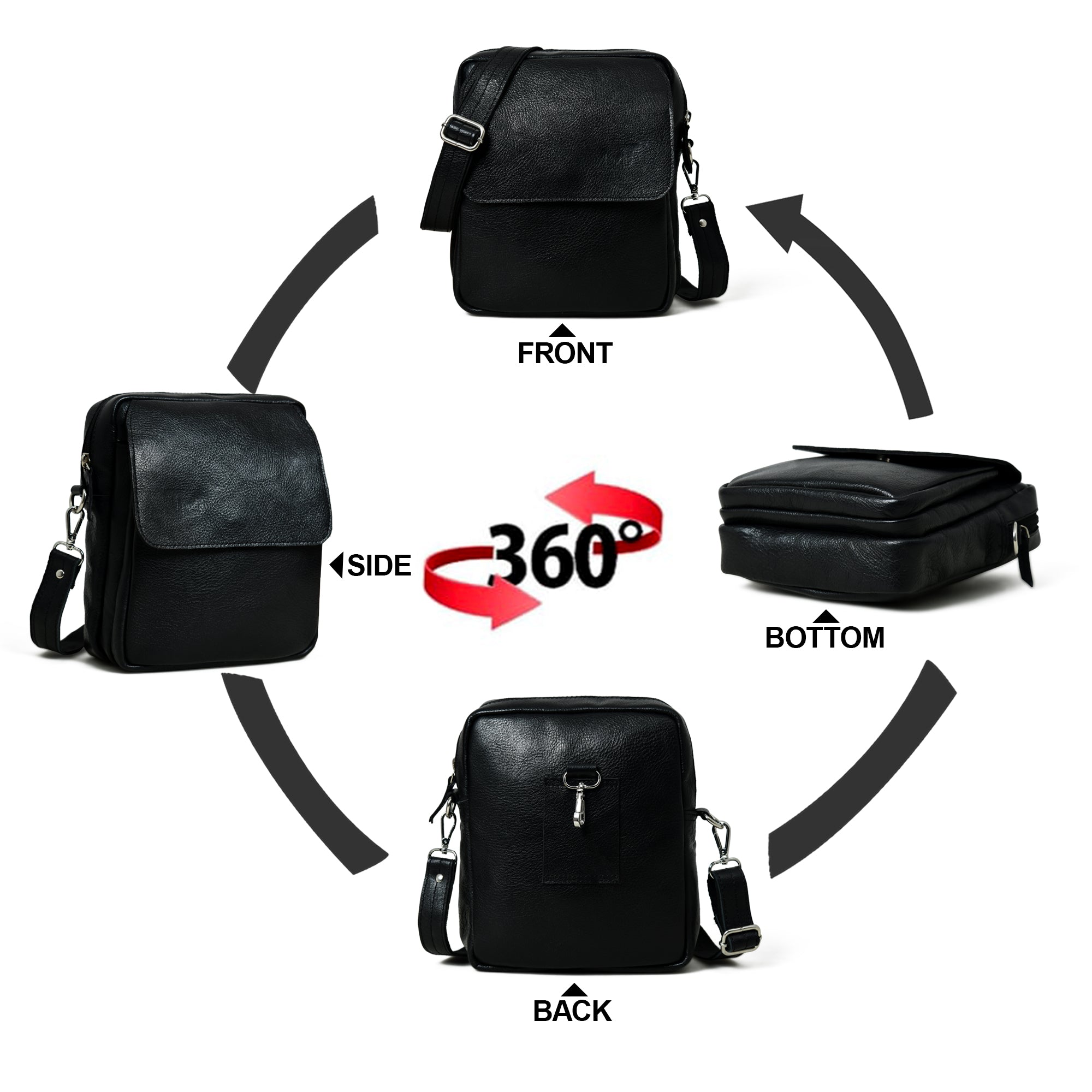 Enzo Black Side Messenger thumbnail 5
