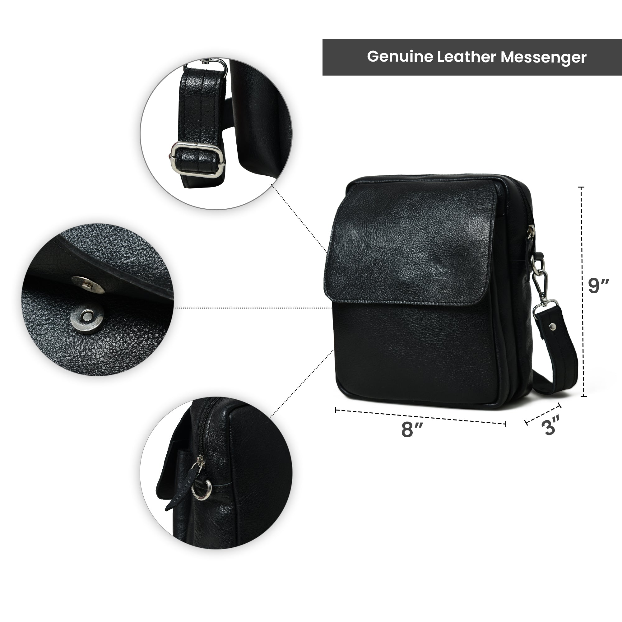 Enzo Black Side Messenger thumbnail 6