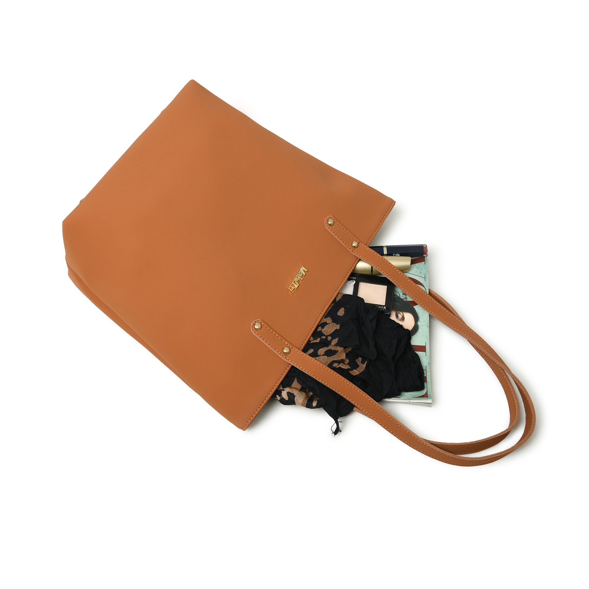 Era Vegan Leather Tote - Tan Brown thumbnail 6