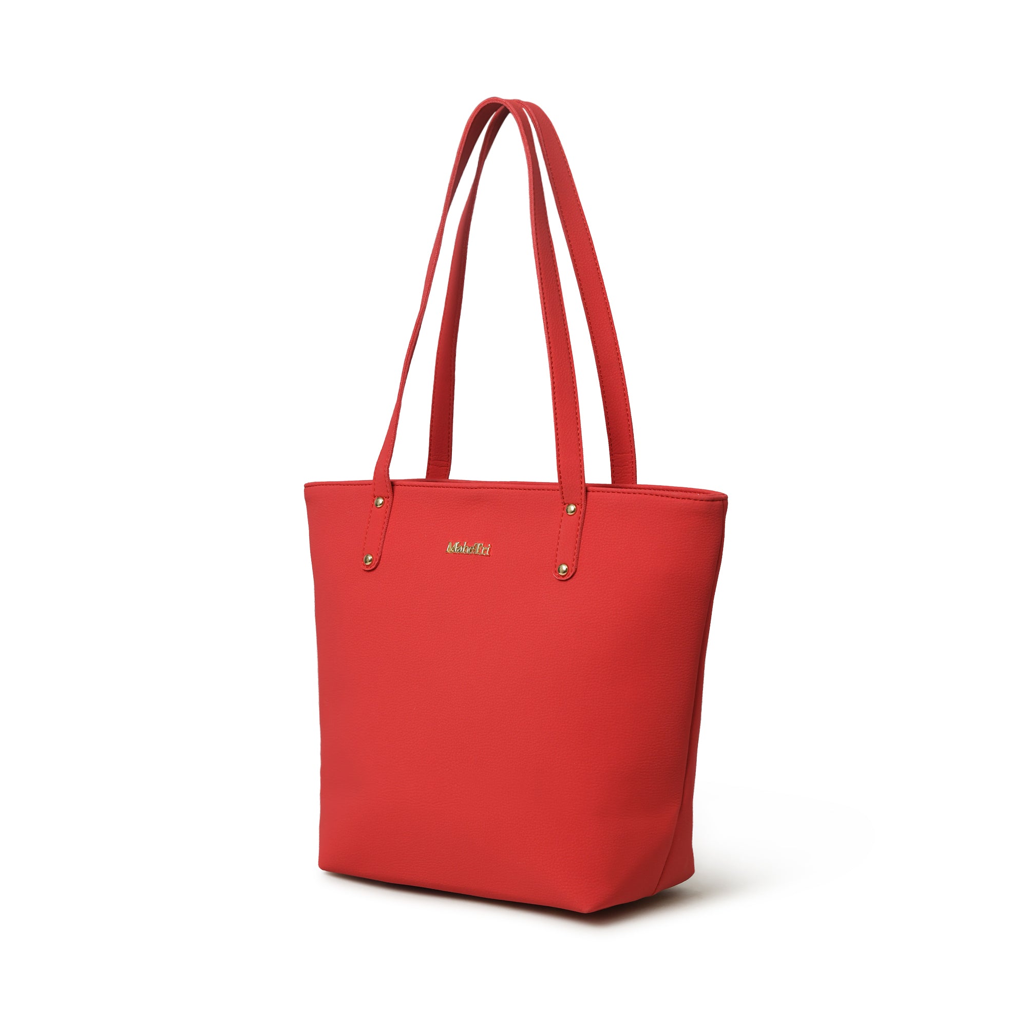 Era Vegan Leather Tote - Coral Red thumbnail 3