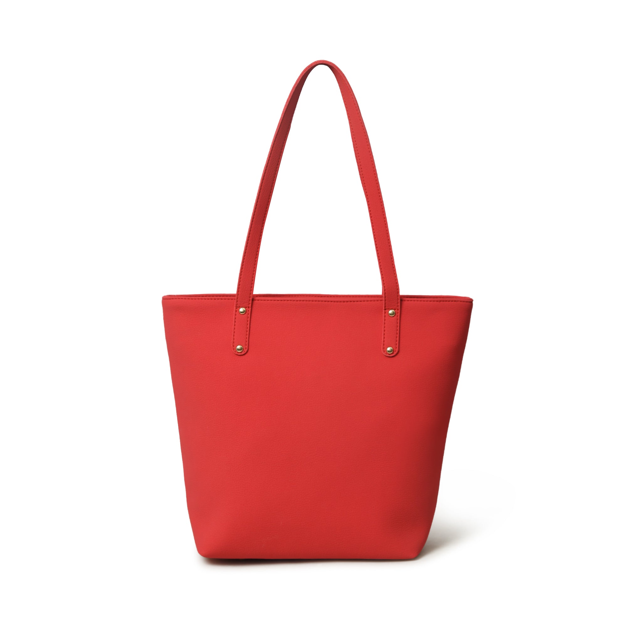 Era Vegan Leather Tote - Coral Red thumbnail 4