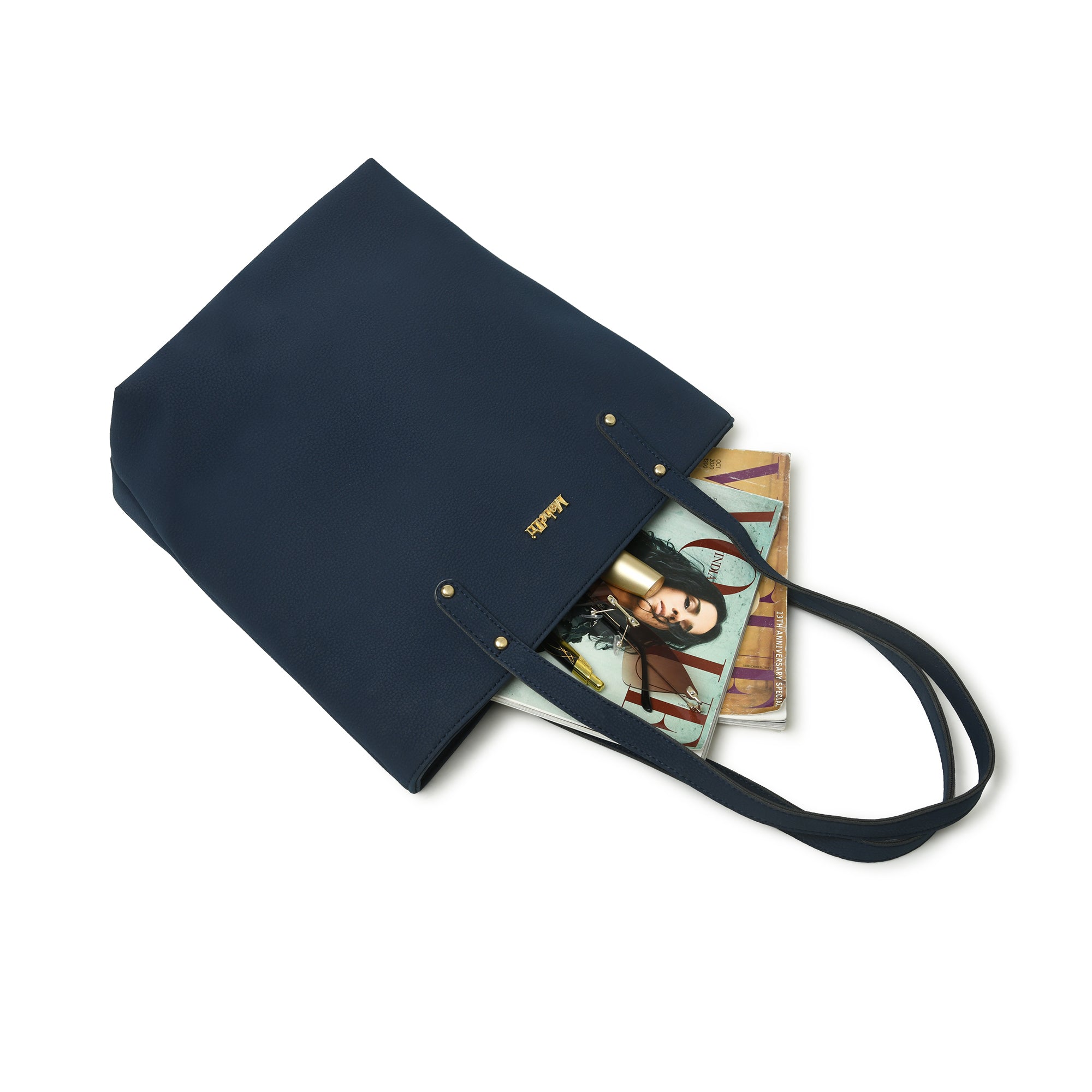Era Vegan Leather Tote - Navy Blue thumbnail 6