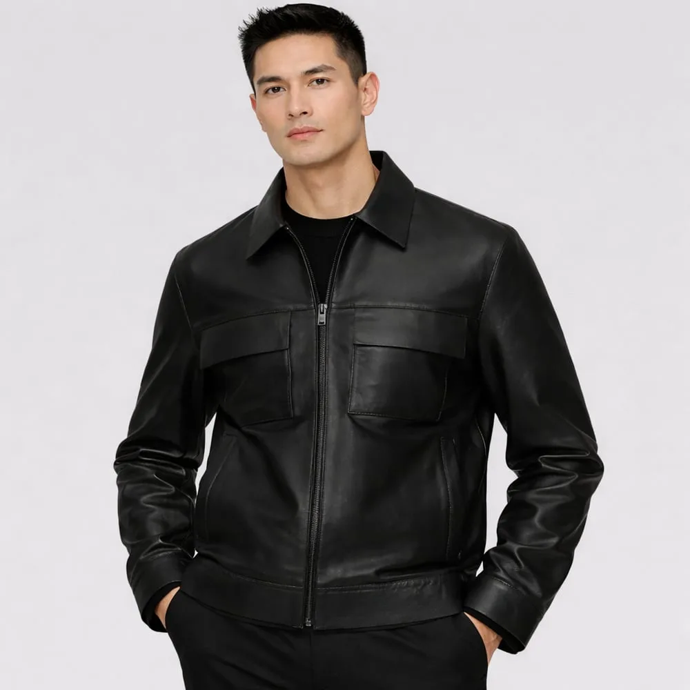 Eshia Genuine Leather Jacket For Men