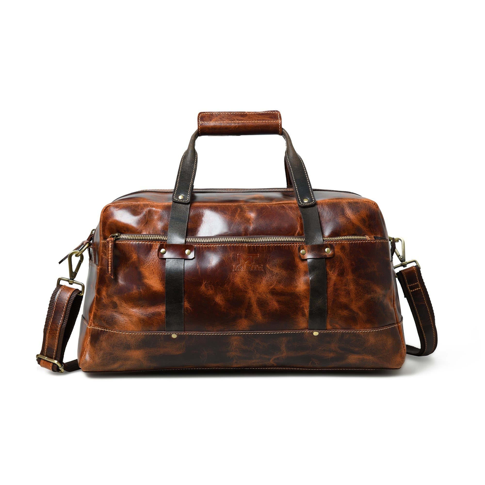 Espresso Elegance Carry On Duffle, Saddle Tan