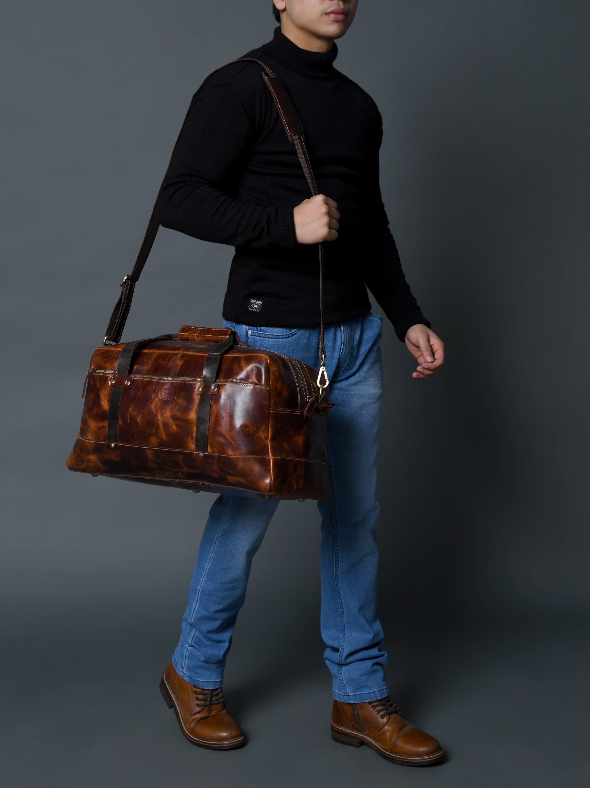 Espresso Elegance Carry On Duffle, Saddle Tan thumbnail 2