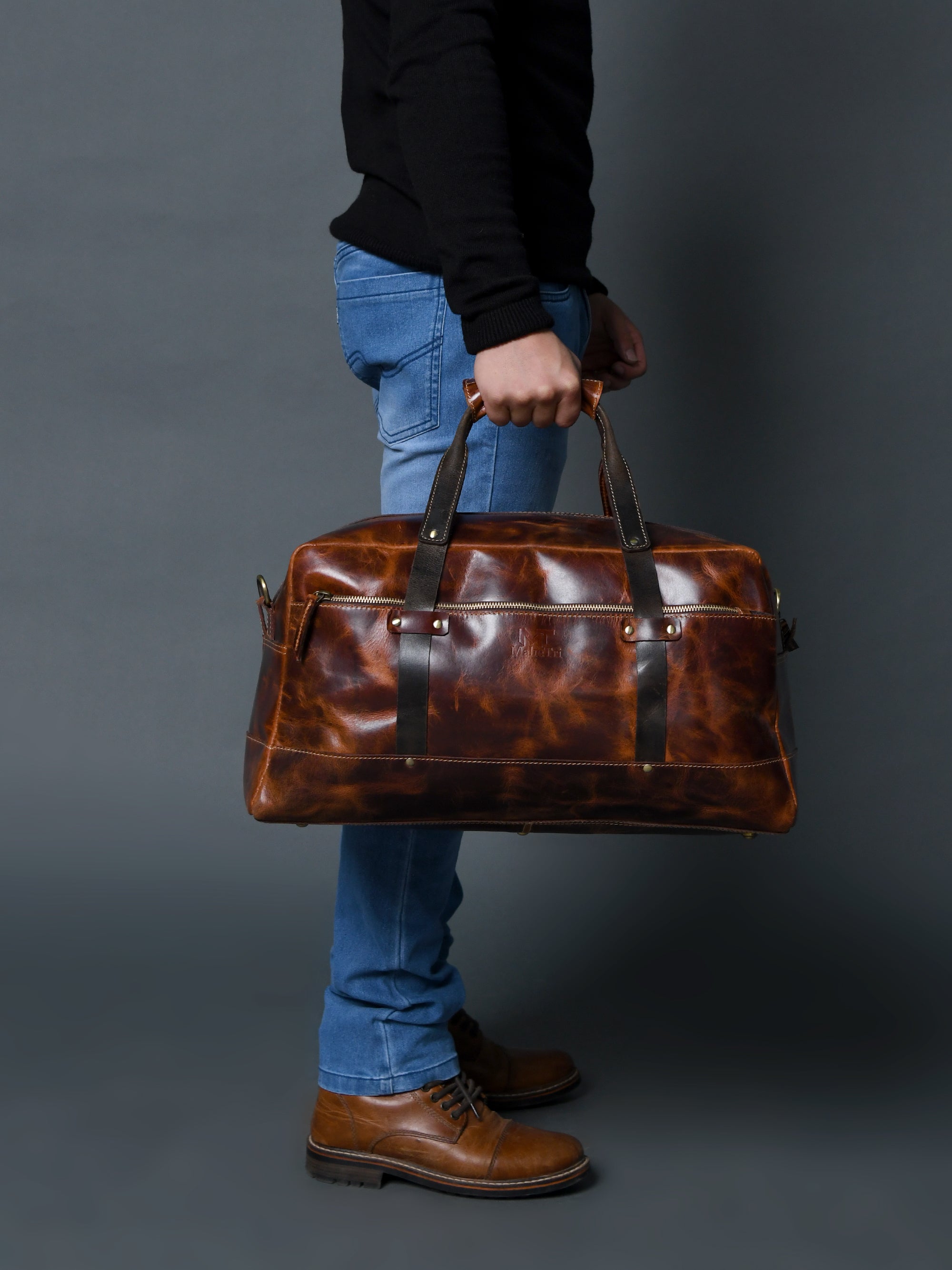 Espresso Elegance Carry On Duffle, Saddle Tan thumbnail 4