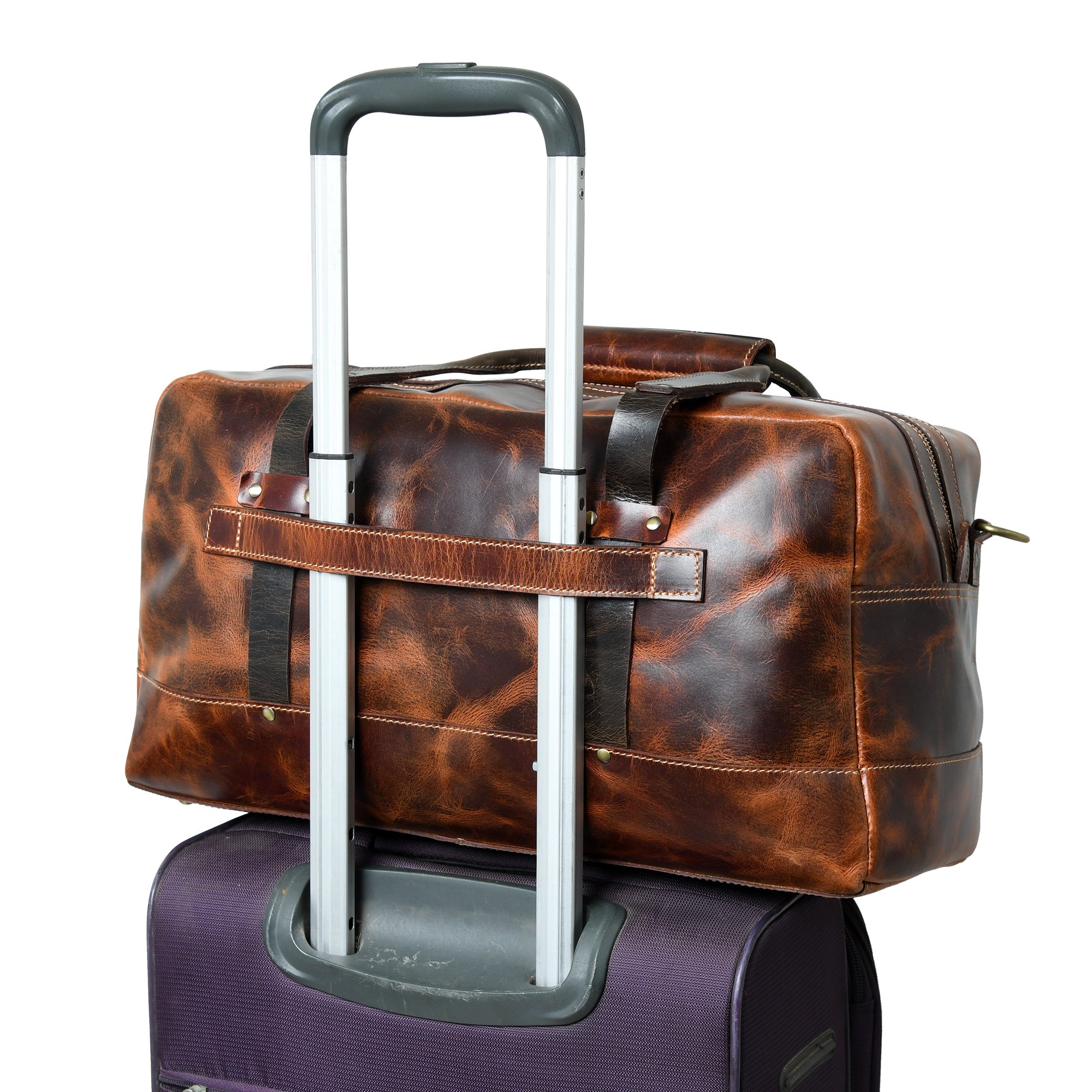 Espresso Elegance Carry On Duffle, Saddle Tan thumbnail 9