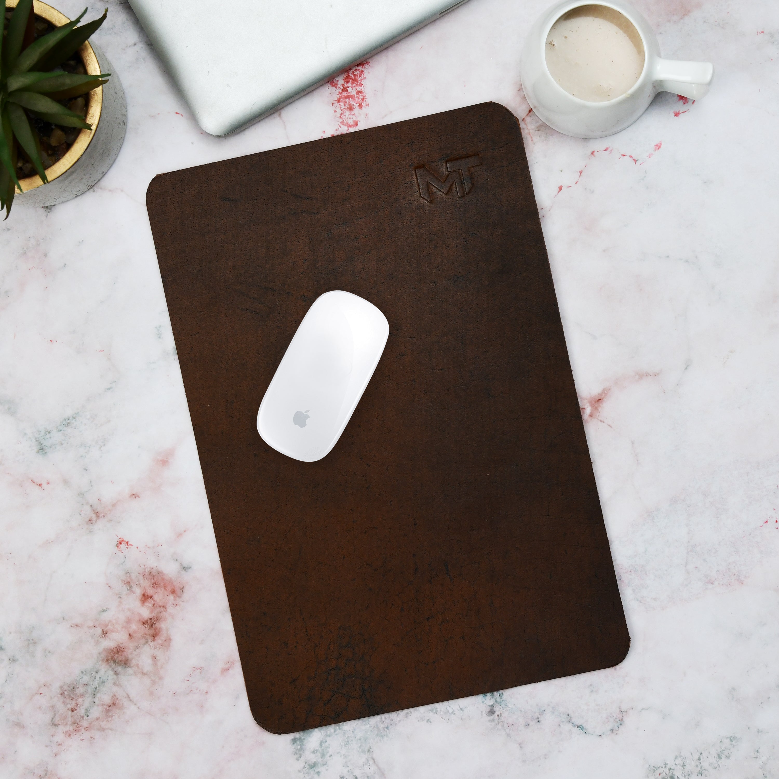Espresso Elegance Leather Desk Mat + Mouse Pad thumbnail 2