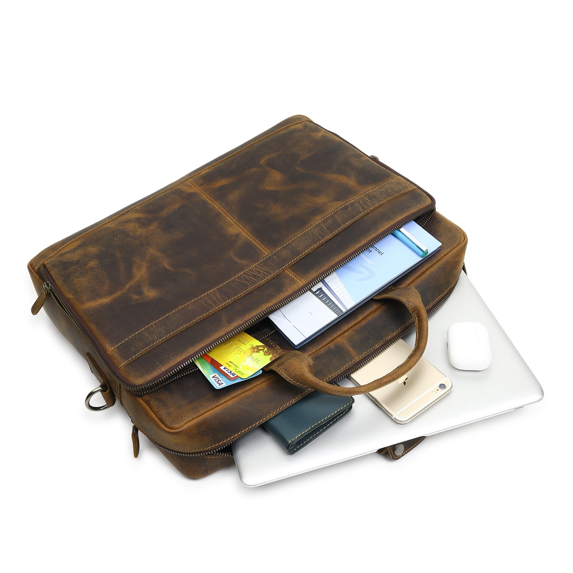 European Hunter Leather Briefcase thumbnail 5