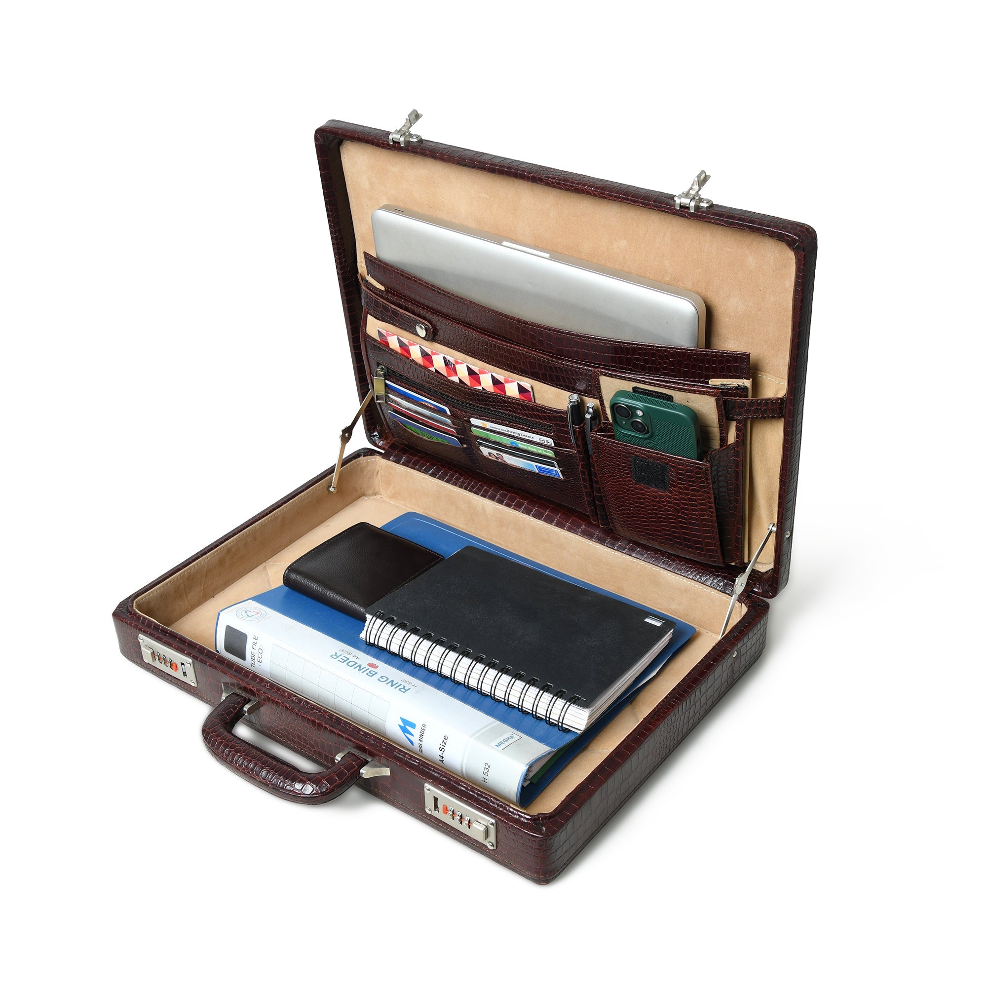 Executive Croco Leather Briefcase/Suitcase thumbnail 4