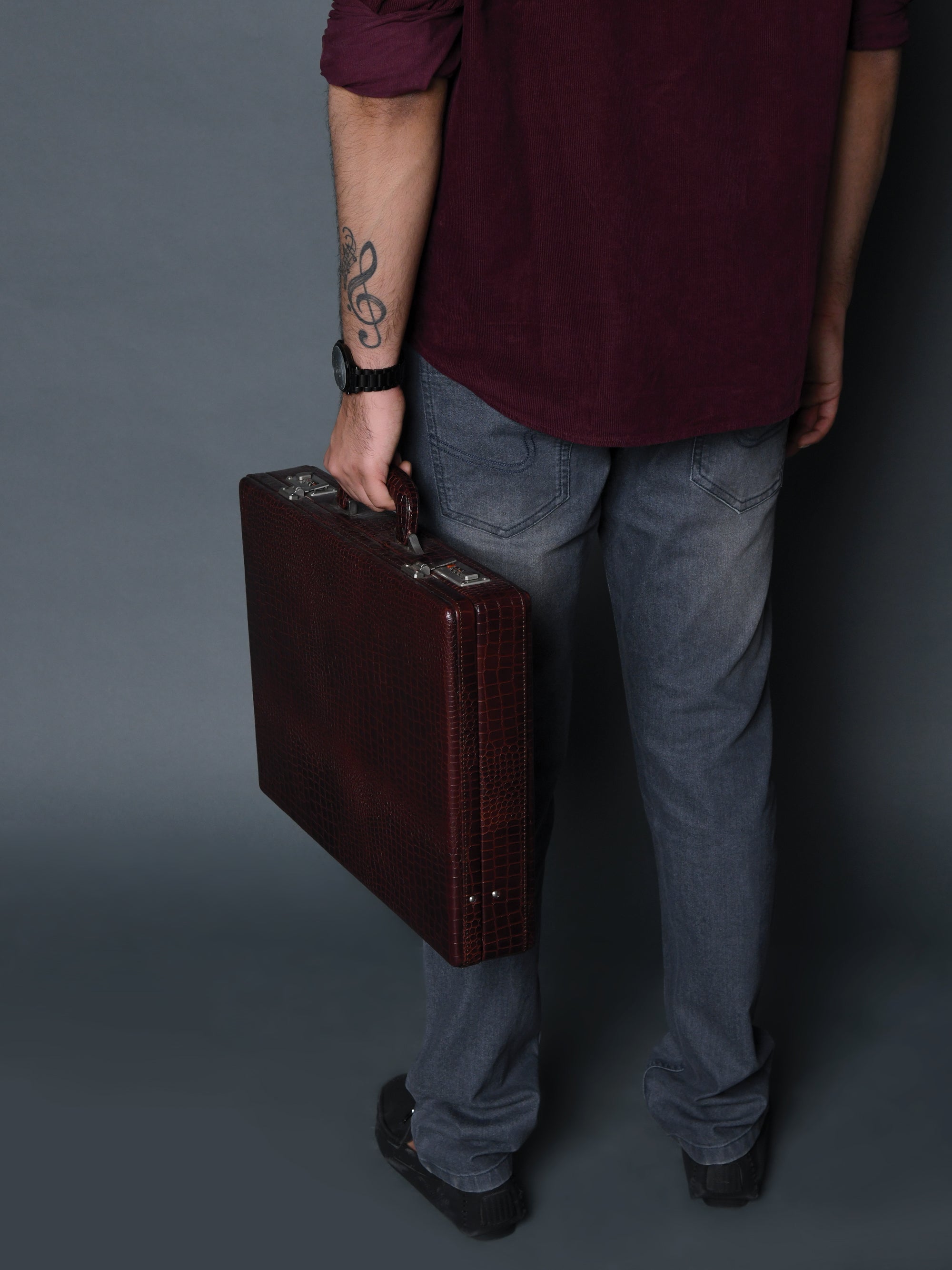 Executive Croco Leather Briefcase/Suitcase thumbnail 5