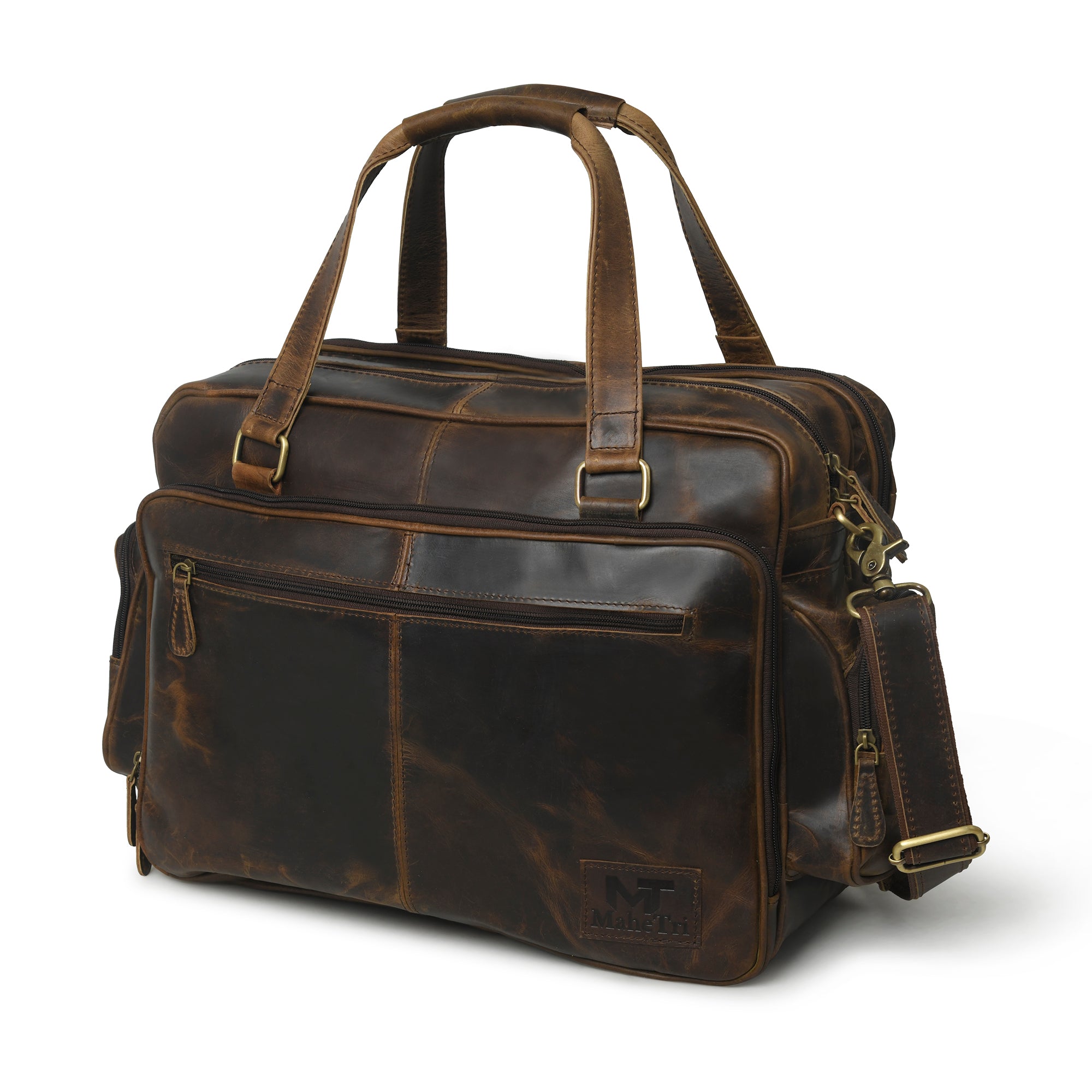 Floyd Handmade Buffalo Leather Office Briefcase thumbnail 4