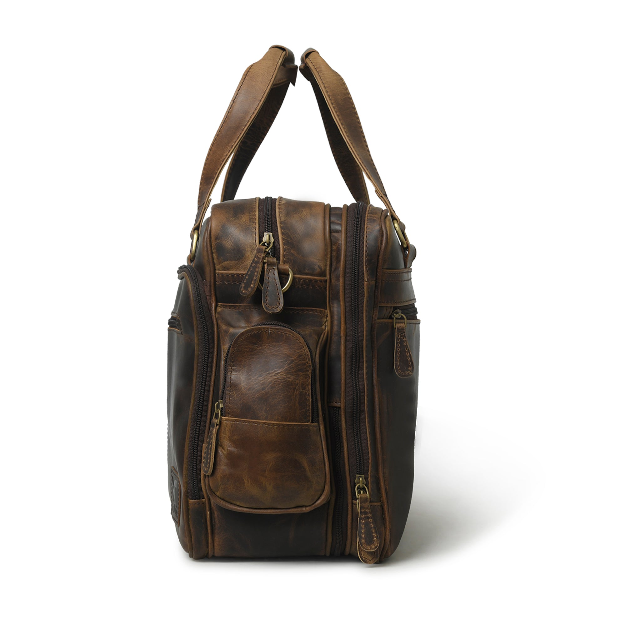 Floyd Handmade Buffalo Leather Office Briefcase thumbnail 5
