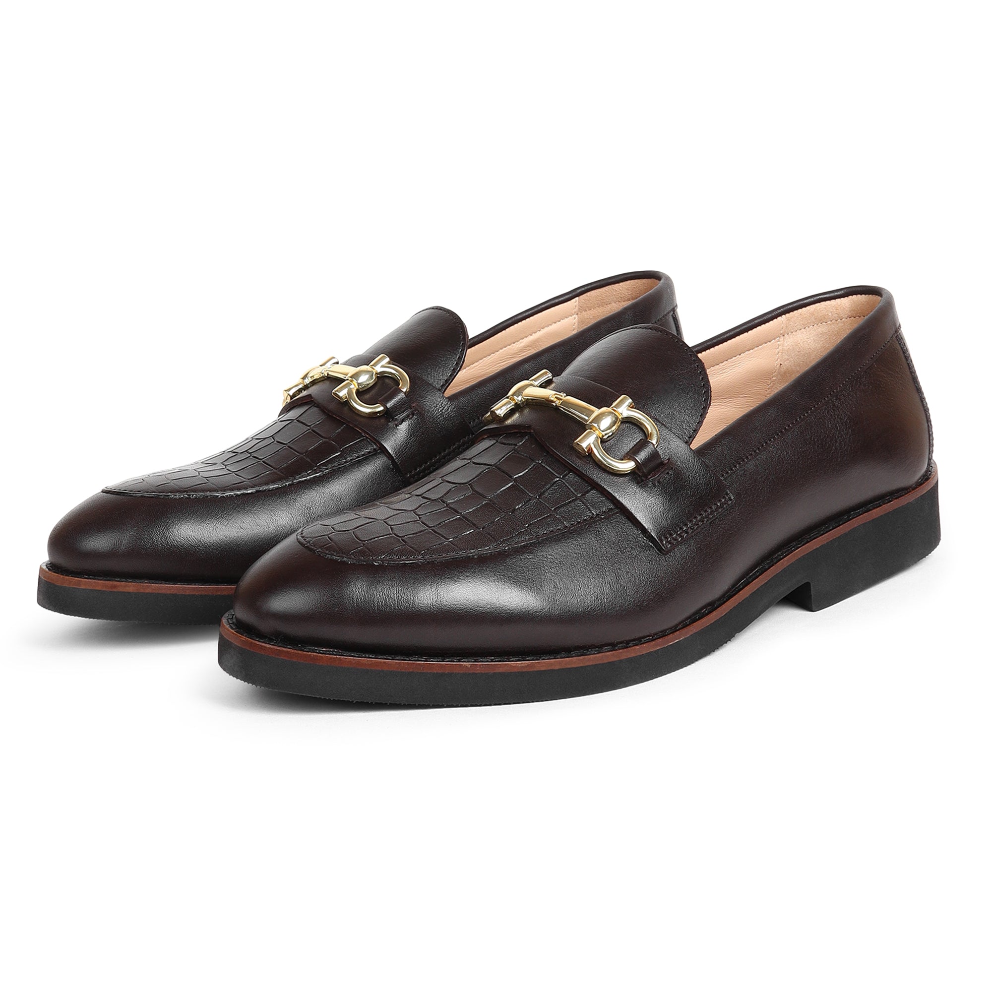 Brown Slip-On Genuine Leather Croco Print thumbnail 30