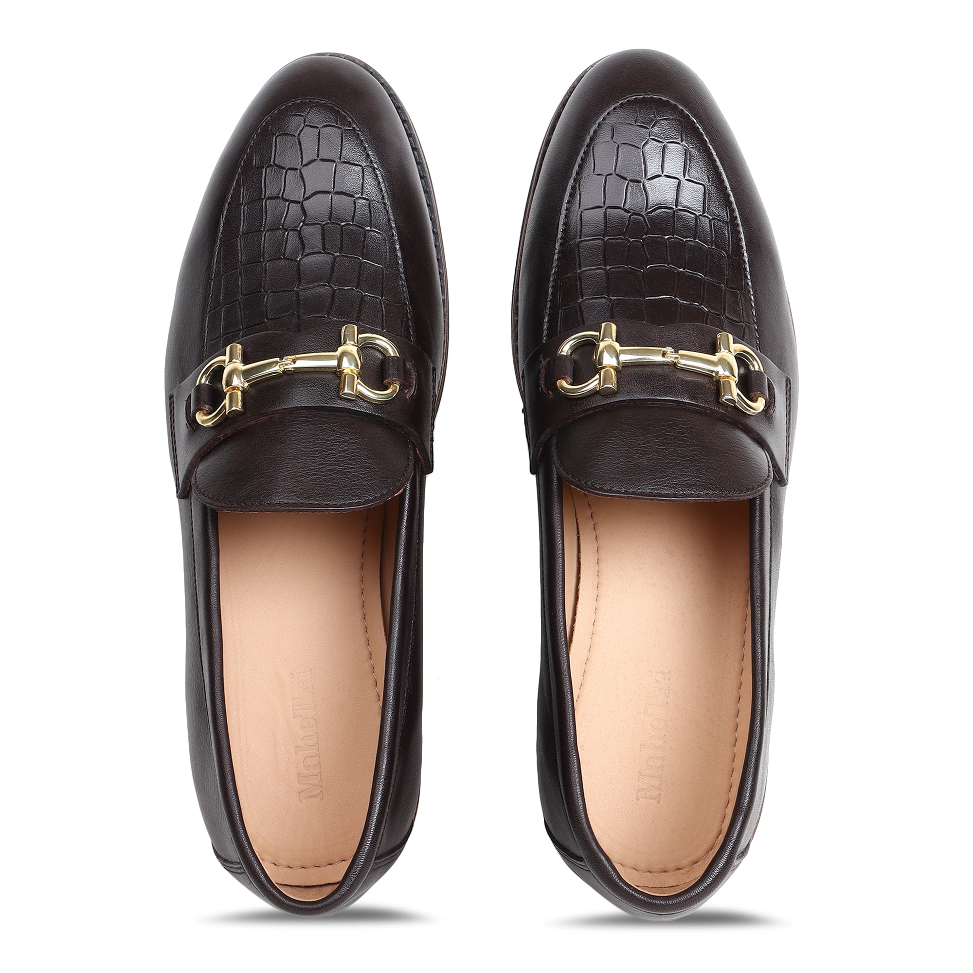 Brown Slip-On Genuine Leather Croco Print thumbnail 32
