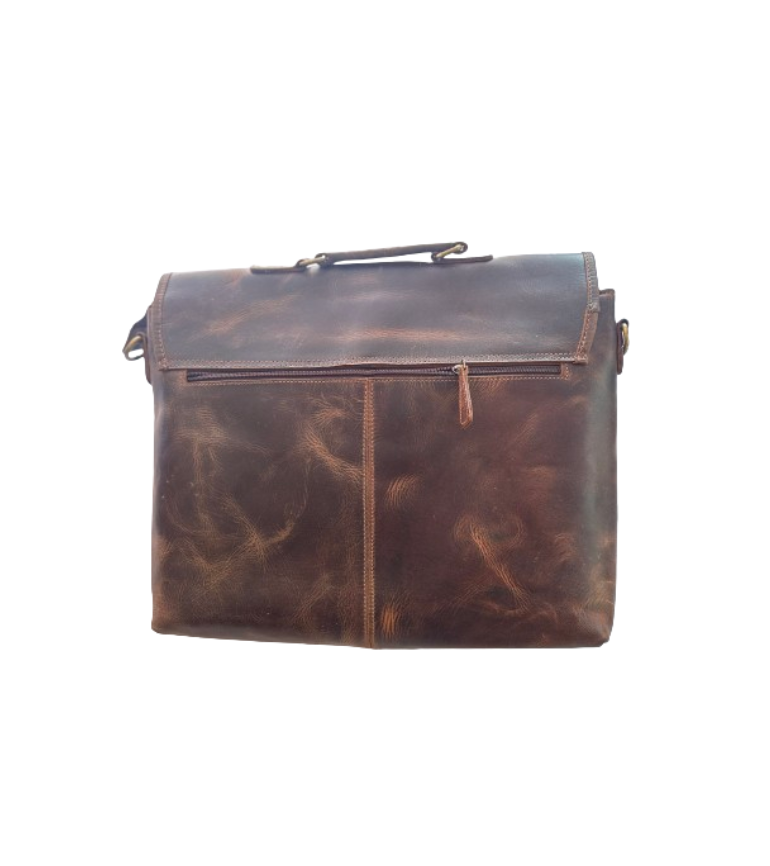 Laptop Bags Brown Leather thumbnail 2
