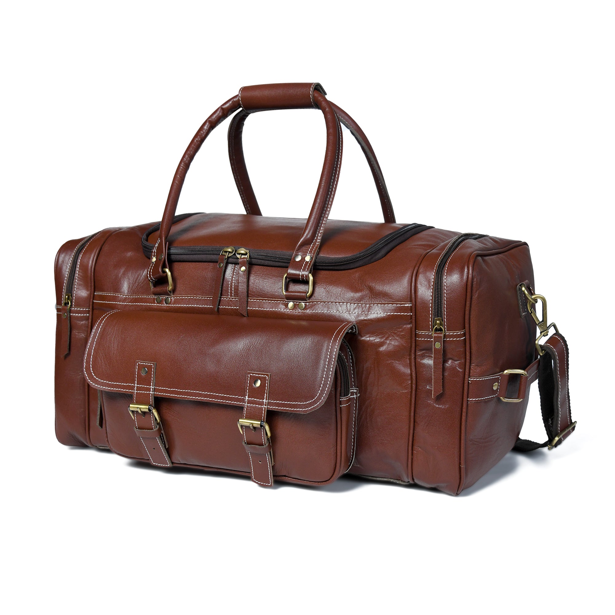 Genuine Leather Travel Duffle Bag thumbnail 26