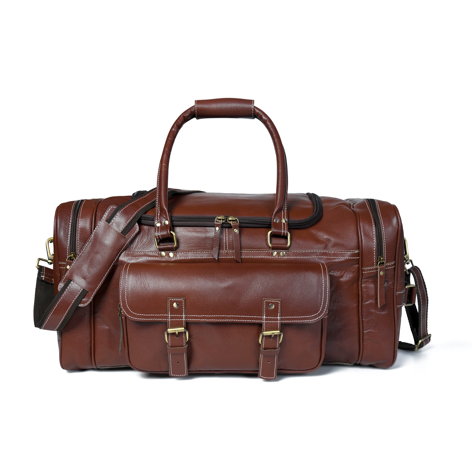 Genuine Leather Travel Duffle Bag thumbnail 29