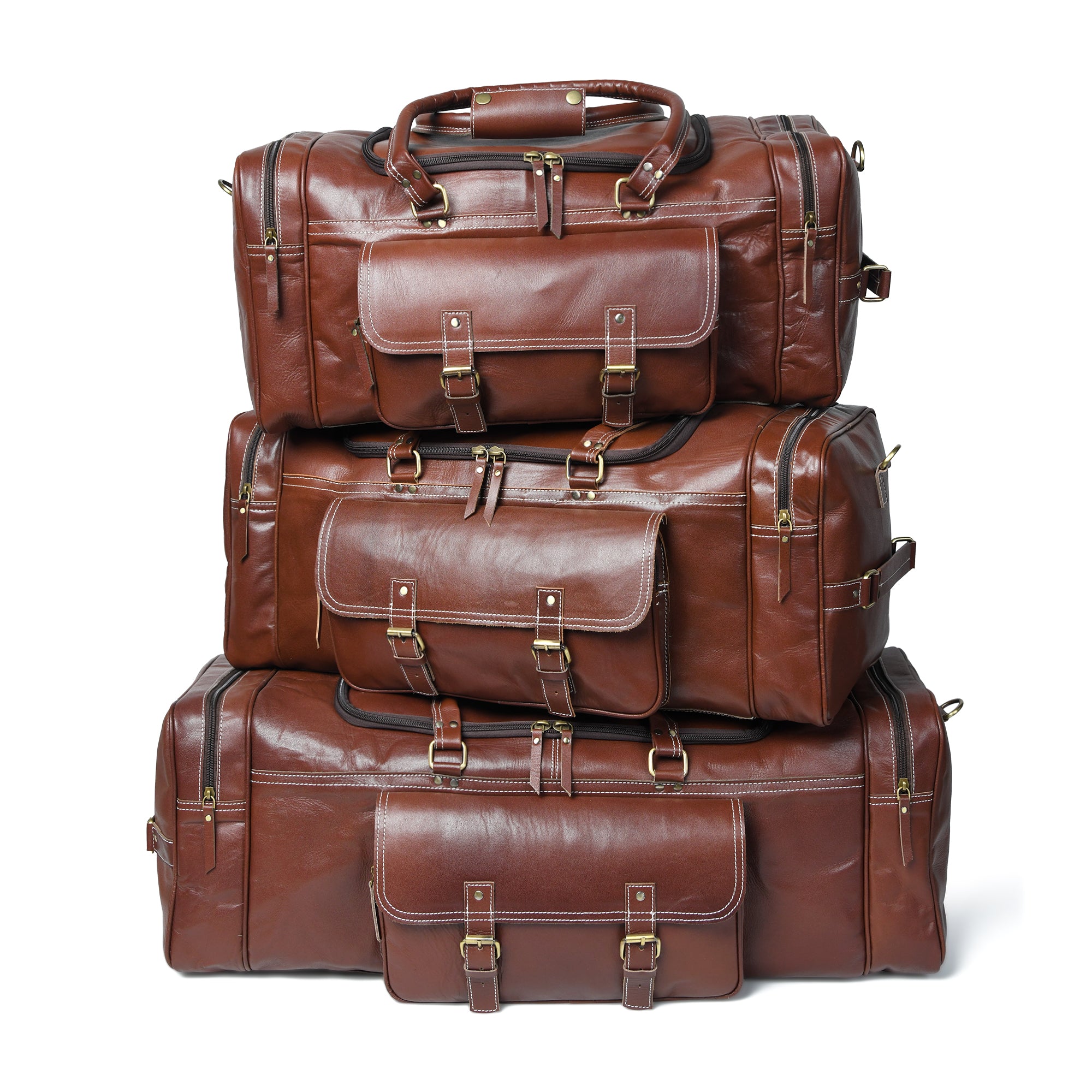 Genuine Leather Travel Duffle Bag thumbnail 7