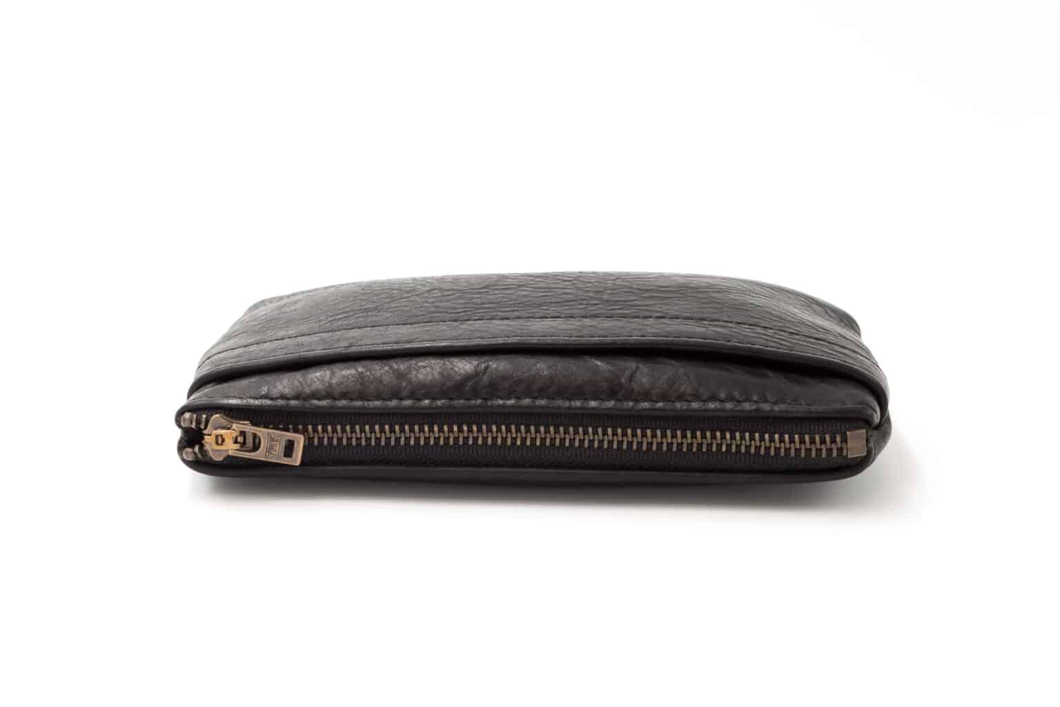 Genuine Leather Zipper Clutch Purse thumbnail 2