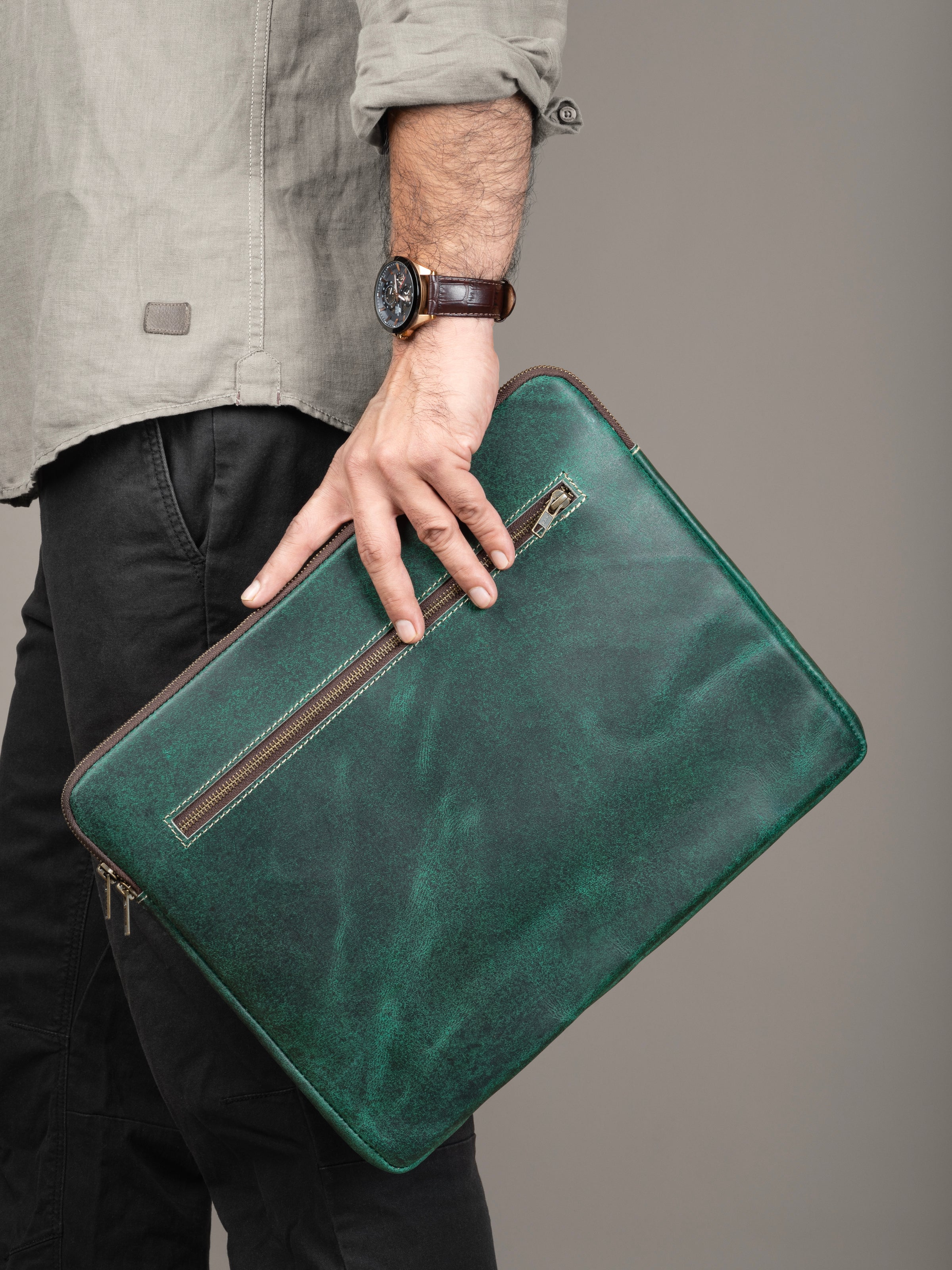 Green Laptop Sleeve thumbnail 2