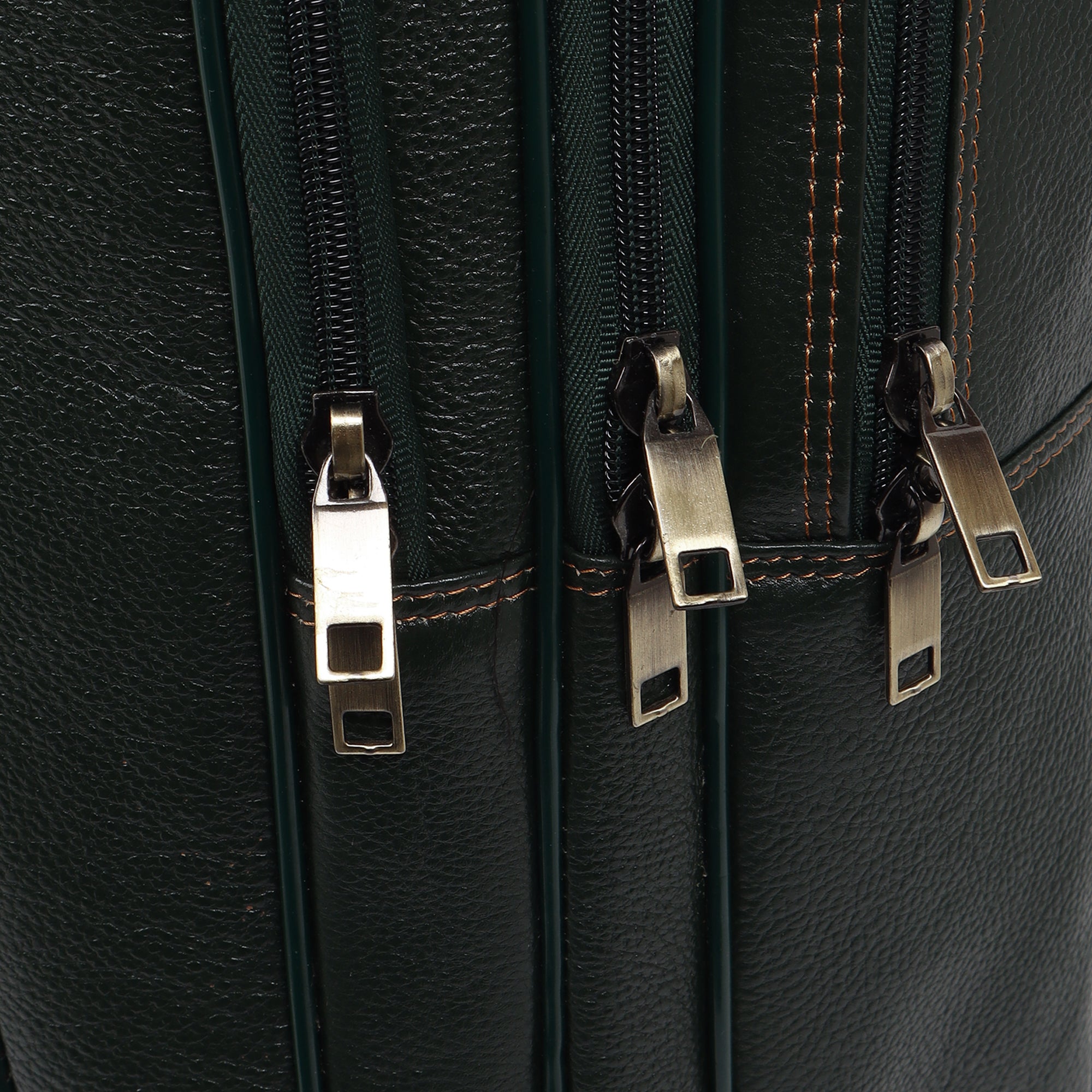 Green Trolley Leather Backpack thumbnail 8