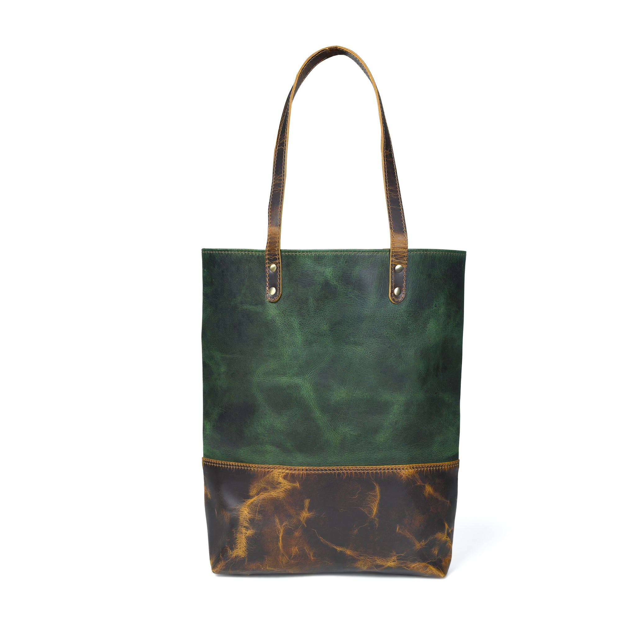 Green Women's Leather Tote thumbnail 9