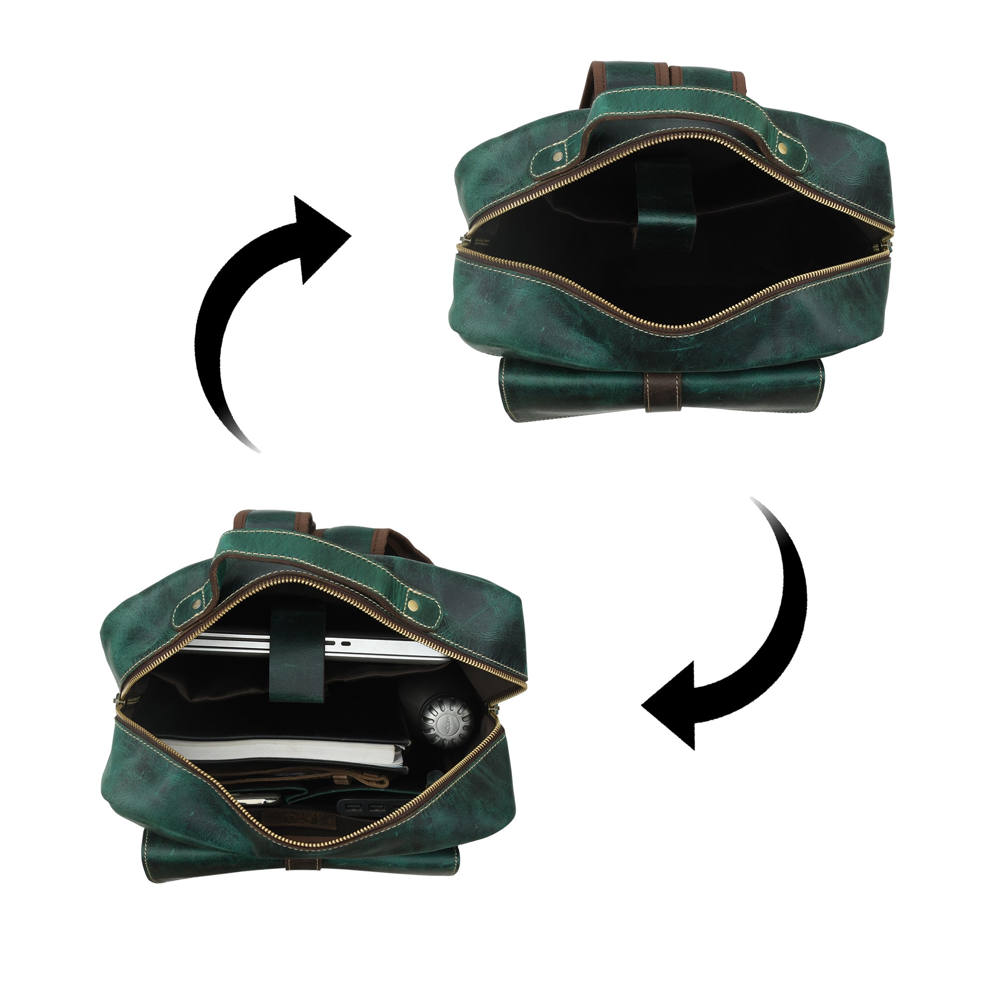 Greenfield Premium Leather Backpack thumbnail 7
