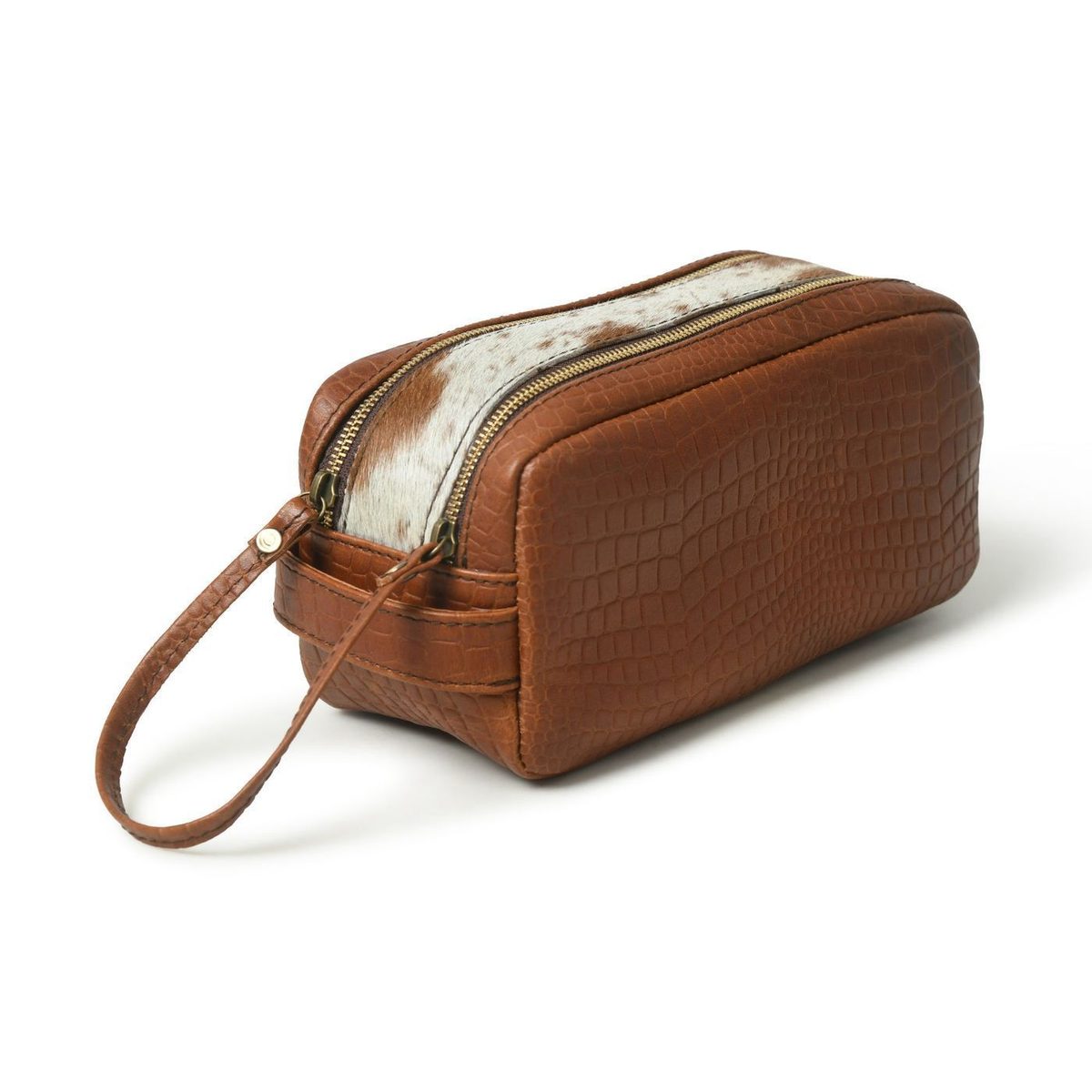 Hairon Croco Leather Toiletry Bag thumbnail 3