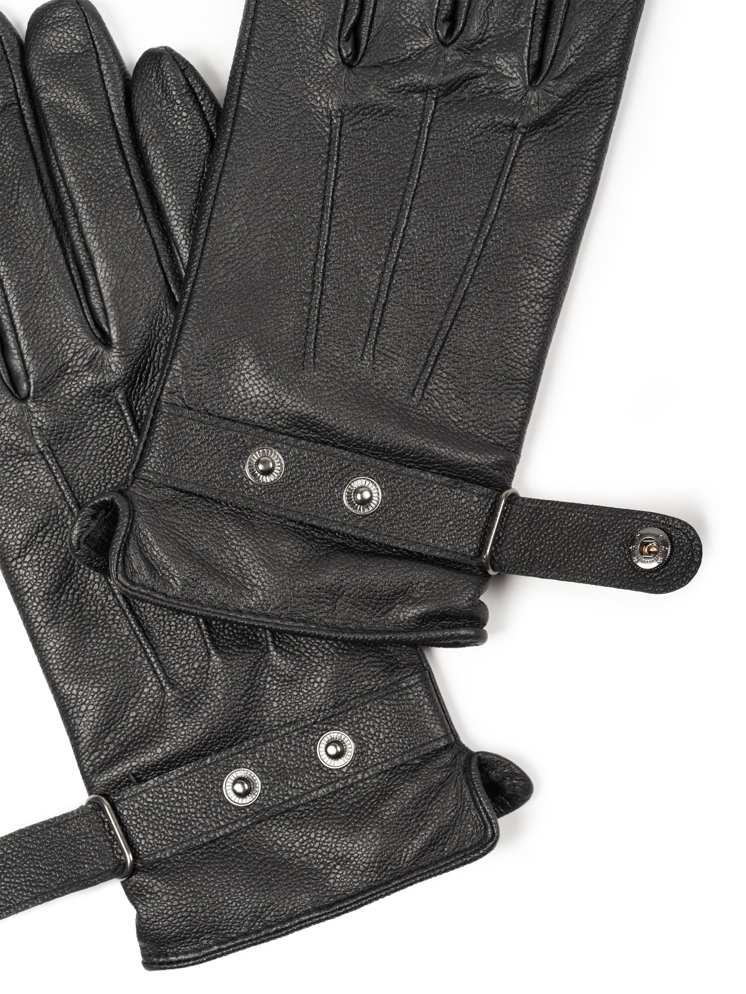 Bikers Leather Gloves - Touch Button thumbnail 5