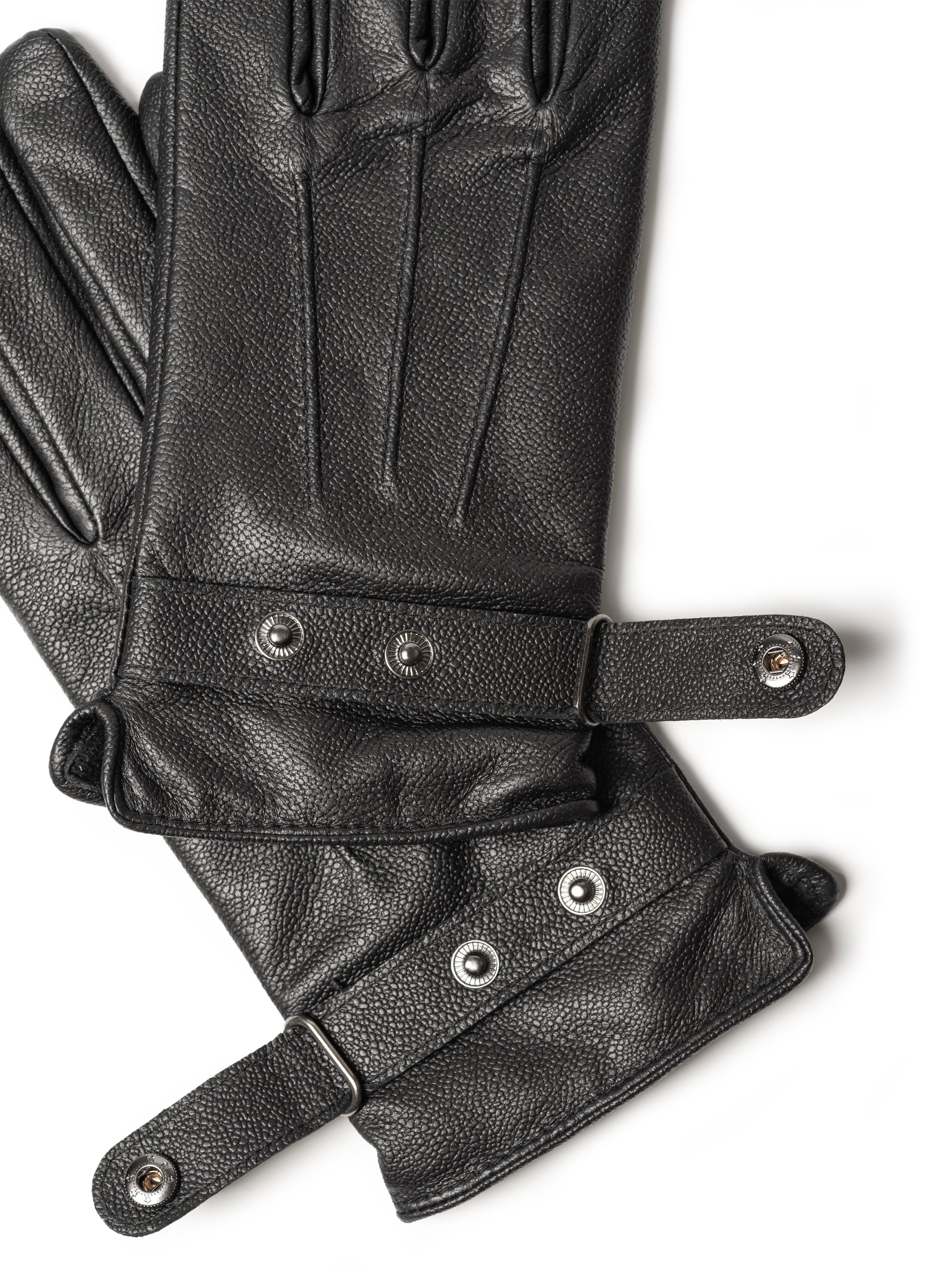 Bikers Leather Gloves - Touch Button thumbnail 6