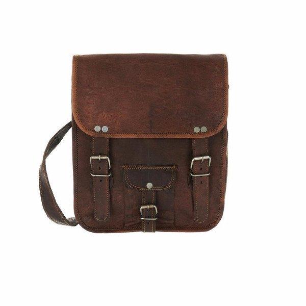 IndiFash - Handcrafted 13″ Retro laptop Leather Bag | 100% Genuine Leather