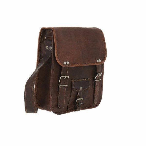 IndiFash - Handcrafted 13″ Retro laptop Leather Bag | 100% Genuine Leather thumbnail 2