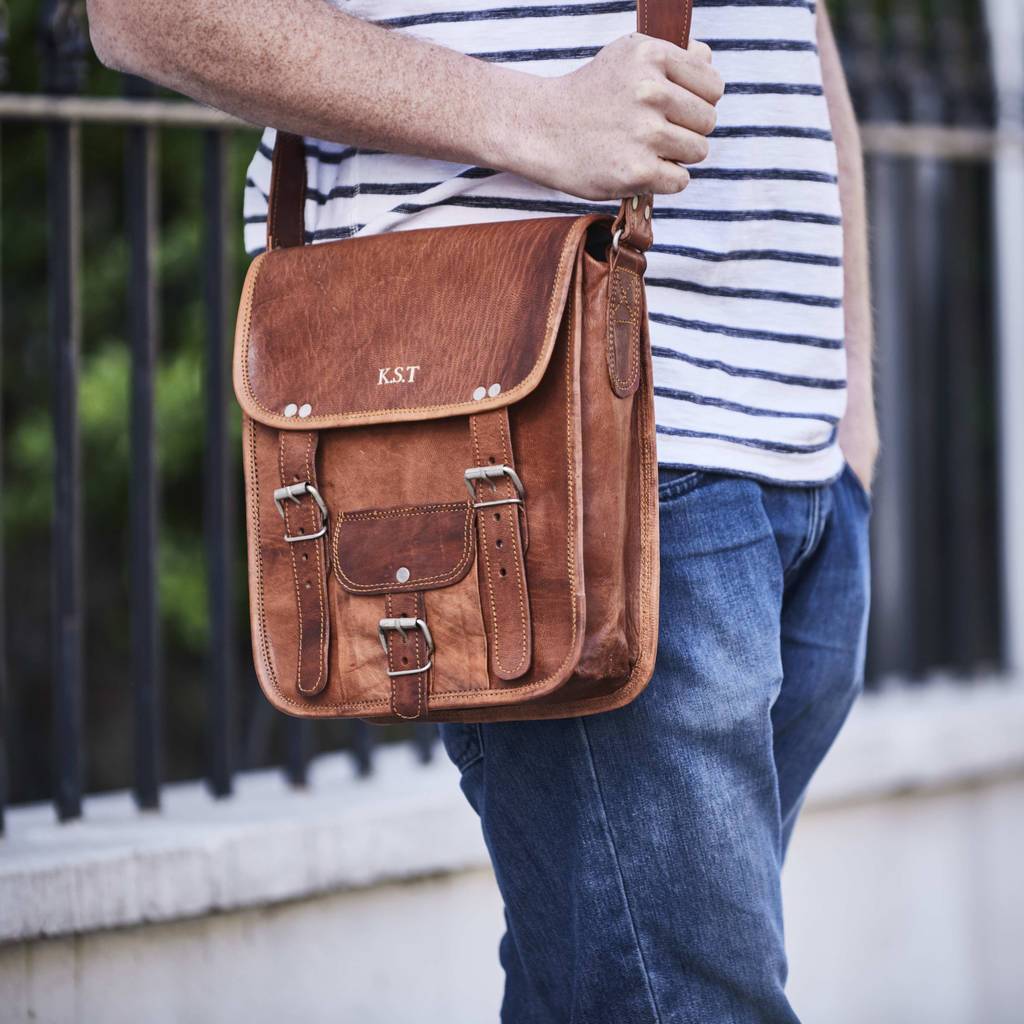 IndiFash - Handcrafted 13″ Retro laptop Leather Bag | 100% Genuine Leather thumbnail 5