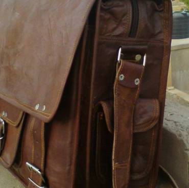 IndiFash - Handcrafted 13″ Retro laptop Leather Bag | 100% Genuine Leather thumbnail 6