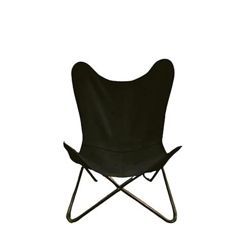 Handmade crafted black Canvas Butterfly chair