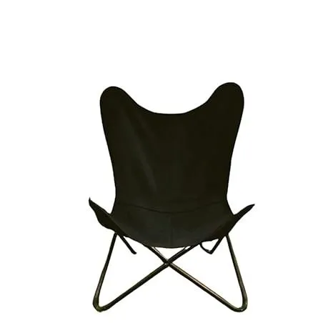 Handmade crafted black Canvas Butterfly chair