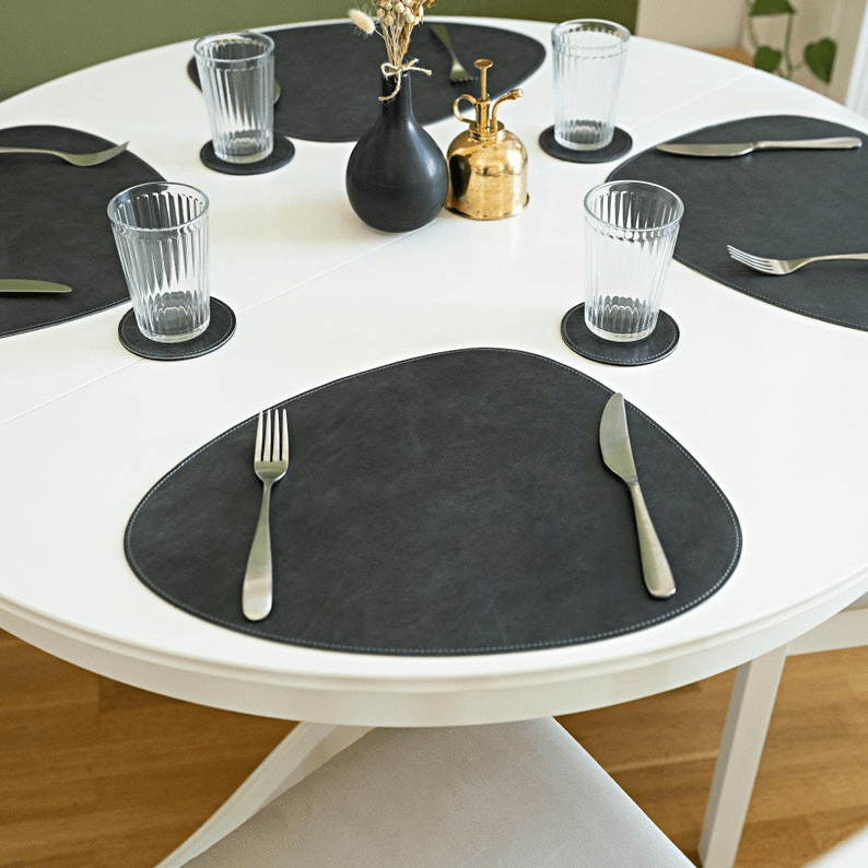Handmade Genuine Leather Triangular Placemats thumbnail 2