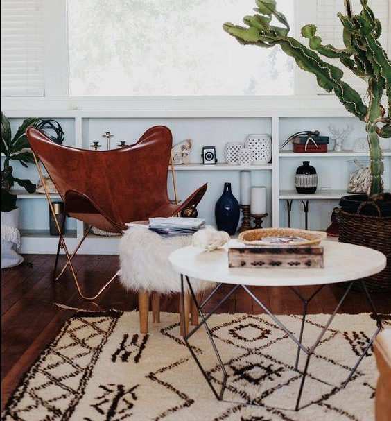 IndiFash Handmade leather 2 Butterfly Chair