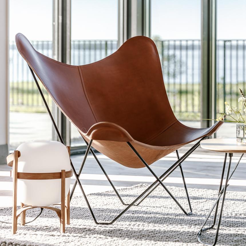 IndiFash Handmade leather 2 Butterfly Chair thumbnail 4