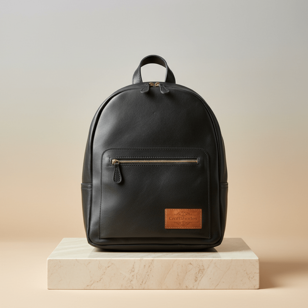 Handmade Leather Backpack - Compact Full Grain Buffalo Leather Backpack