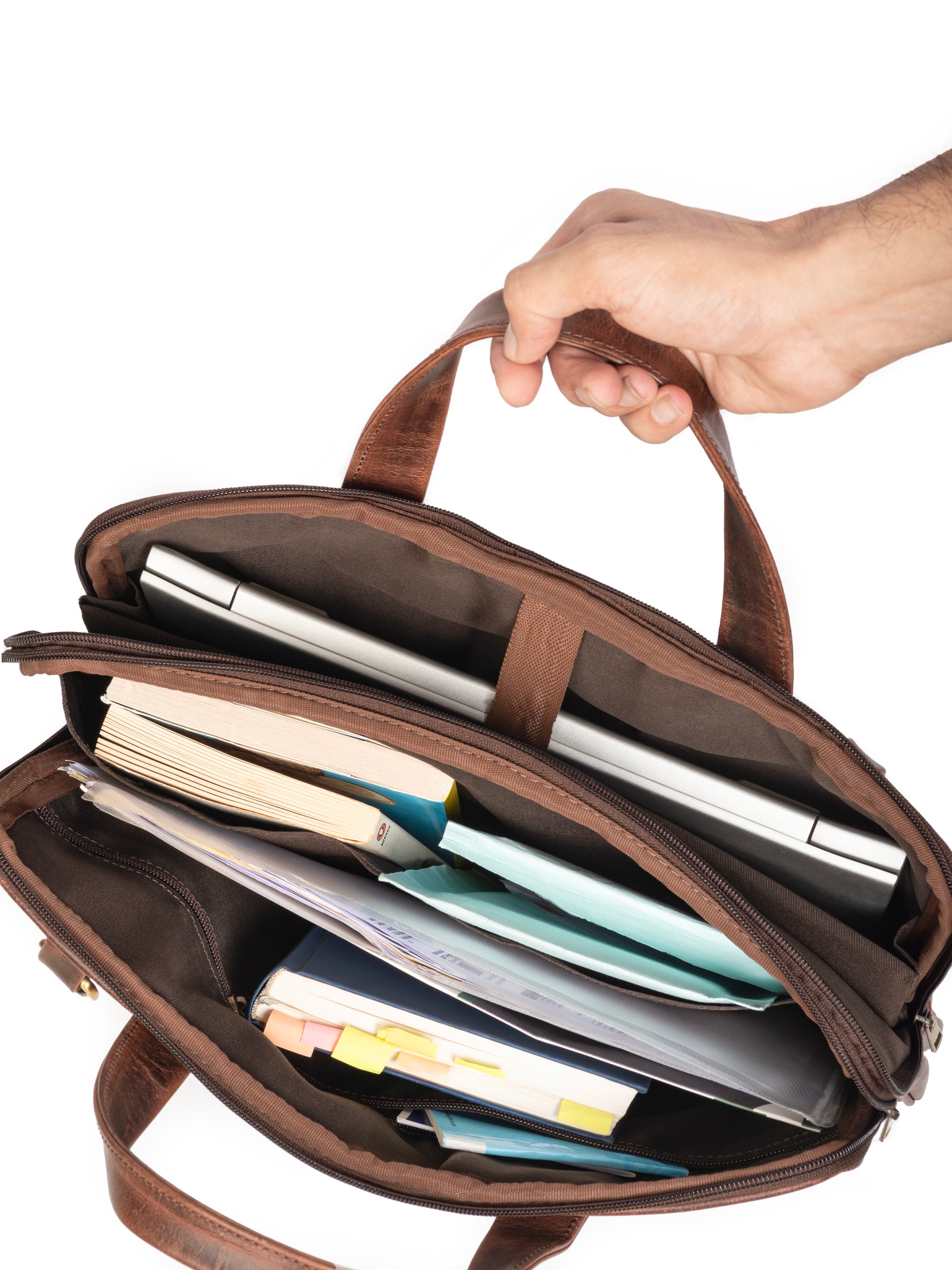 Harbor Laptop Briefcase, Brown thumbnail 3