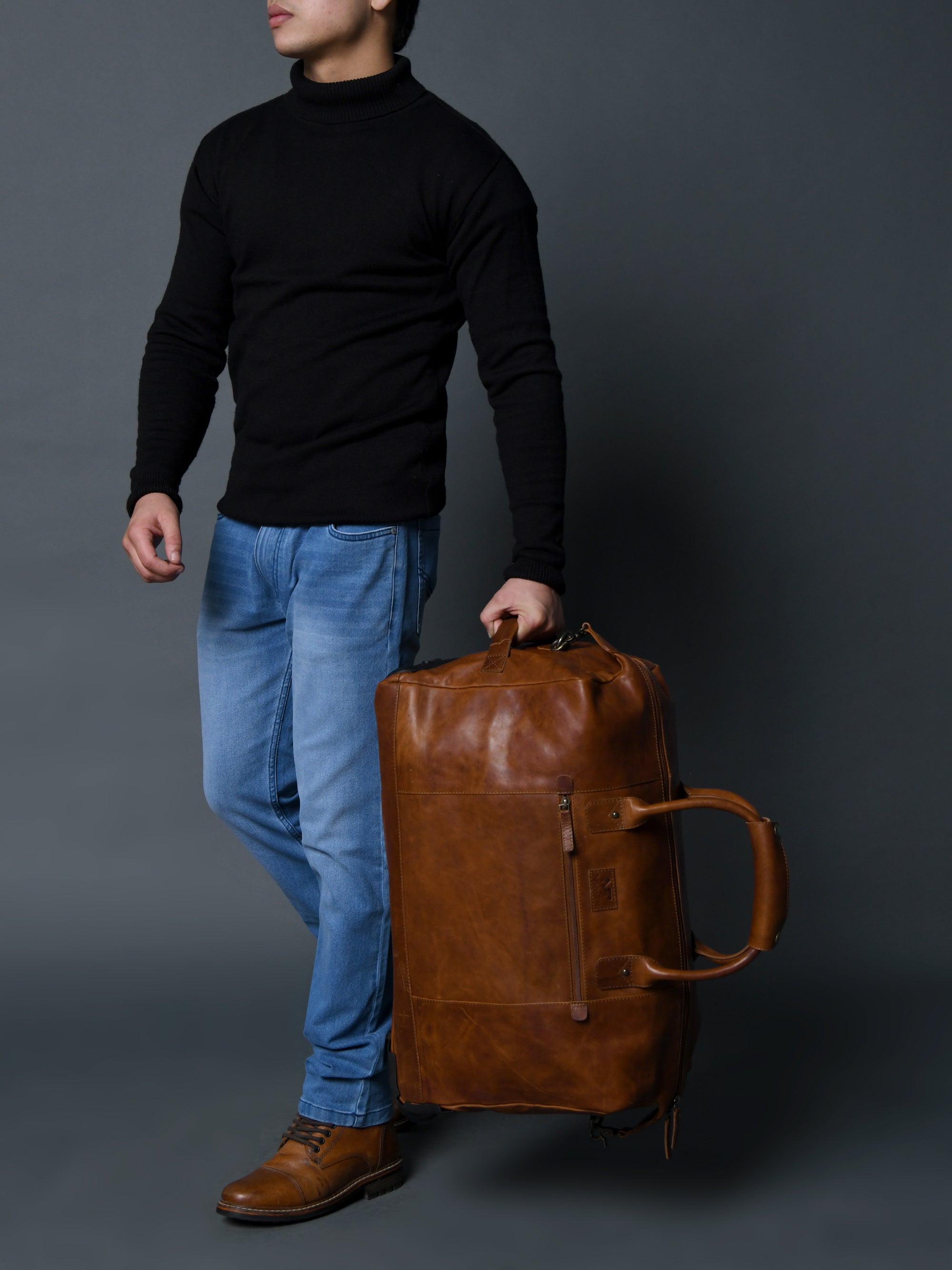 Harbor Leather Trolly Carry-On thumbnail 13