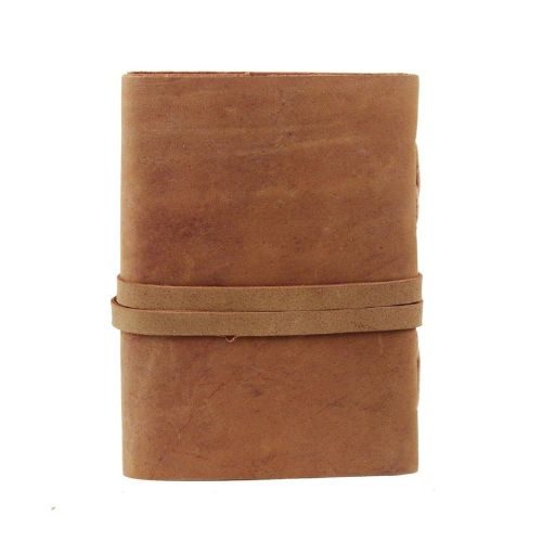 IndiFash - Leather Diary - Antique Handmade Leather Heart of Hearts Bound Notepad for Men and Women Plain Paper Travel Diary and Notebooks to Write 7 x 5 Inch (Camel Brown) thumbnail 4
