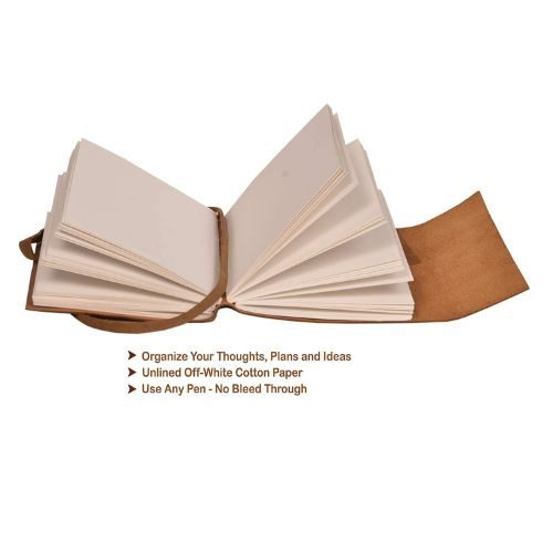 IndiFash - Leather Diary Heart with Quote Antique Handmade Leather Bound Notepad for Men and Women Unlined Paper Travel Diary and Notebooks to Write 7 x 5 Inches (Heart With Quote) thumbnail 5