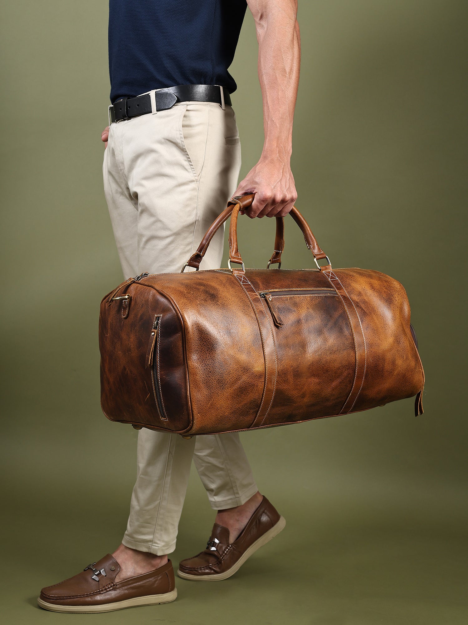 Heritage Buffalo Leather Duffel Bag thumbnail 13