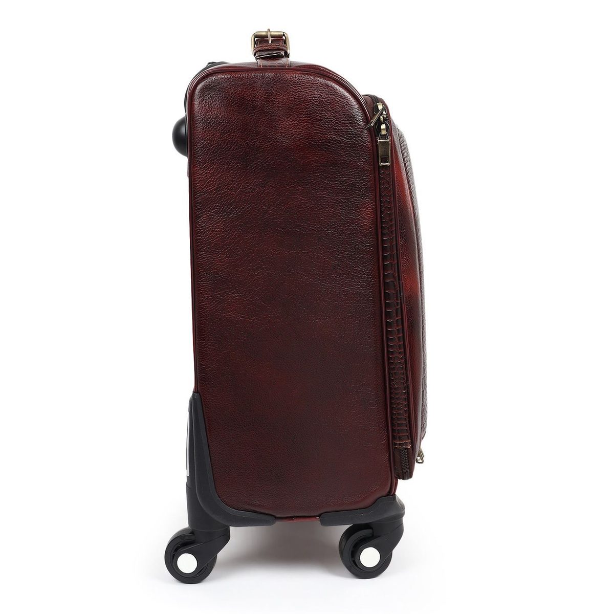 Horizon Leather Trolley Suitcase, Brown thumbnail 6